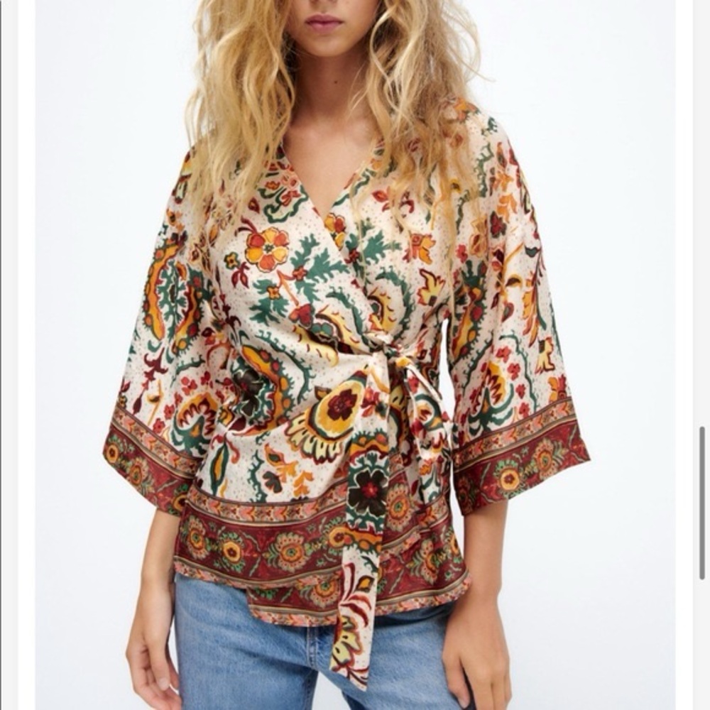 ZARA printed kaftan